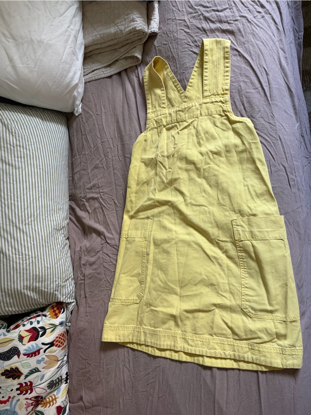 Everlane women’s yellow canvas dress